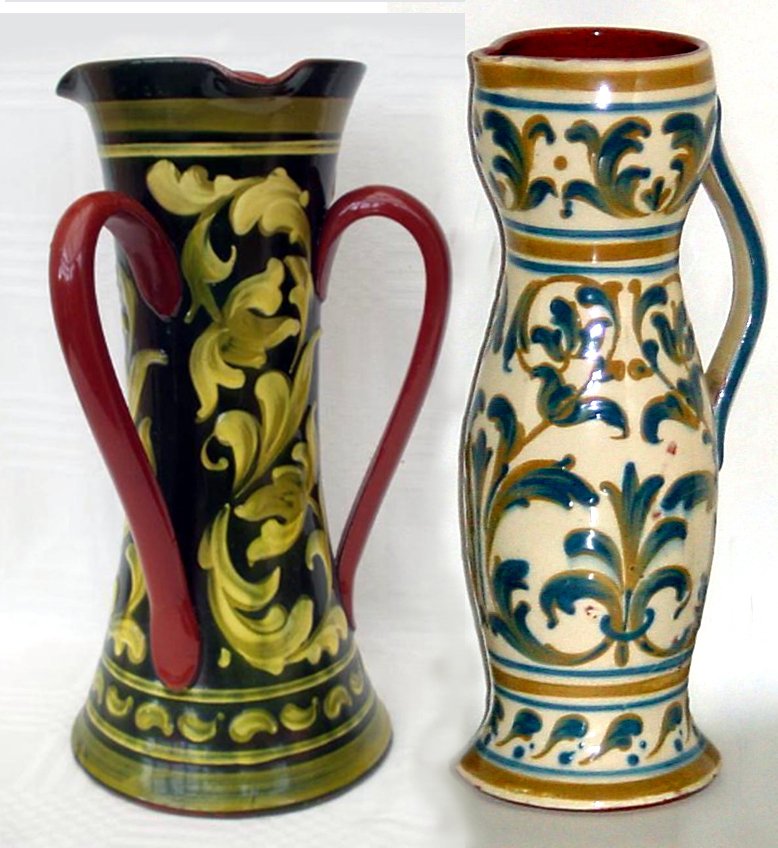 Aller Vale Scroll and Art Nouveau pottery
