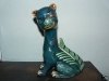 Aller Vale 9ins Winking Cat in the rare turquoise with highlights combination