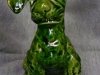 z Aller Vale model of a Sad Dog, green glaze 6ins