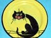 Watcombe Pottery A cat on a plate