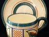 Watcombe Pottery Cup and Saucer in an Art Deco style