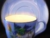 Lemon and Crute Pottery Cup and Saucer with Kingfisher
