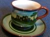 Longpark pottery Cup & Saucer in the Tintern Abbey pattern, courtesy Simon - thanks