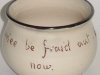 Daison Art Pottery Bowl motto side