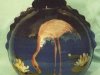 Daison Art Pottery Flask decorated with Flamingoes by Harry Birbeck