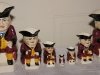 Set of Dark Red Devonmoor Toby Jugs, 8.5