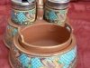 £161 Watcombe pottery terracotta ware Cruet Set Jan \'14