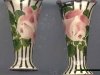 Lemon & Crute Vases with Roses on striped ground