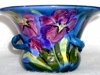 Lemon & Crute Vase with Iris in flown glazes