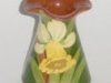 Longpark Pottery Vase with daffodils on green ground