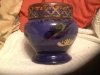 Longpark Pottery Posy Vase with original metal grille to support flower stems