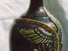 Longpark Art Pottery Vase with applied dragon, turquoise ground