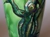 Longpark Art Pottery Vase decorated with an applied frog