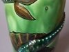 Longpark Art Pottery Vase decorated with an applied lizard/dragon