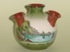 Longpark Pottery Udder Vase decorated in faience with Anstey\'s Cove Torquay