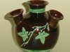 Longpark Pottery Udder Vase with ivy decoration