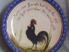 Longpark Pottery Plate with black cockerel