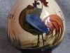Longpark Pottery Sugar Shaker with coloured cockerel