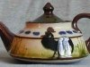 Longpark Pottery Teapot with black cockerel