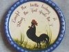 Longpark Pottery Teapot Stand with black cockerel