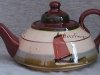 Longpark Pottery Teapot with boat decoration