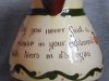 Longpark Pottery Water Jug with cute \'mouse\' motto