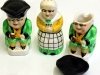 A Devonmoor three piece cruet set