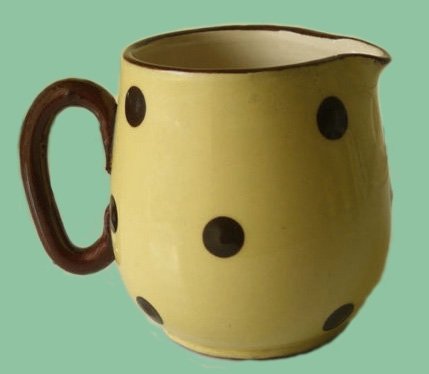 Polka dot jug  by base marked NF Carter