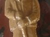 Aller Vale Pixy-style figure, holding a broom. Probably an early version, sprigged on a vase