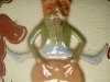 Aller Vale Pixy, leaping a toadstool. sprigged on a jug