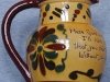 Aller Vale Pottery Puzzle Jug, Kerswell Daisy (I4) pattern reverse side