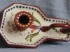 Watcombe Pottery candleholder with scandy pattern