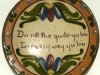 Longpark Pottery Plate with double Scandy, 4ins diameter