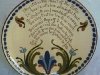 Longpark Pottery large Plate with double Scandy and Super Motto regarding the \'Hand of the Potter\'