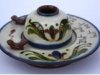 Watcombe Pottery unusual form of Inkwell and Stand
