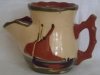 H&M Exeter Pottery, Shaving Mug with Fishing Boat decoration