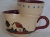 Devonshire Pottery, Shaving Mug with Cottage decoration