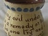 An Aller Vale Side-pour Jug with a long motto, 3