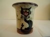 Tor Vale Pottery Vase with Cat described as \'The Suffragette\'