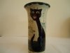 Tor Vale Pottery Vase with Cat marked \'In the Stilly Night\'