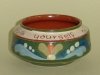 Watcombe sugar Bowl with a Scandy on green ground