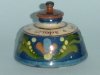 Watcombe Inkwell and lid with a Scandy on blue ground