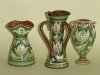 3 Watcombe pots in the D1 Art Nouveau pattern based on a Seedhead, one marked D1