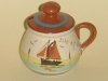Watcombe Mustard Pot with sailing boat