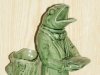 Watcombe Spill Holder modelled as a Singing Frog, singing 'The Belle of New York' and dressed in a suit, very rare